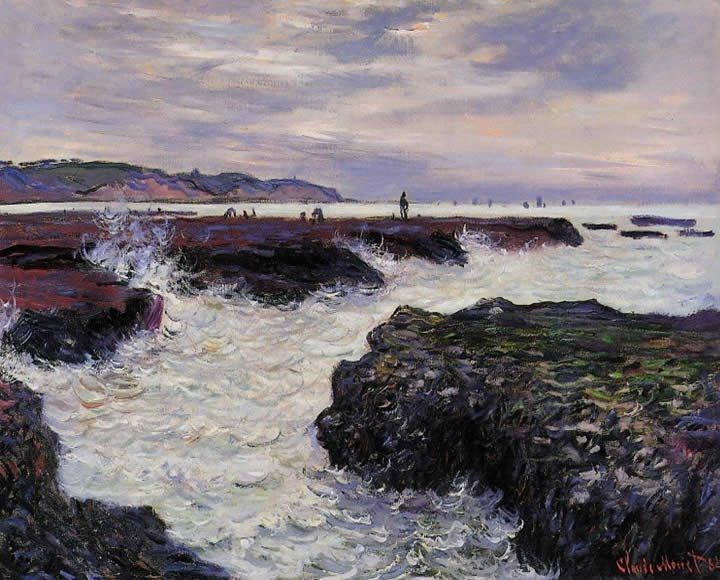 Claude Monet The Rocks at Pourville_ Low Tide